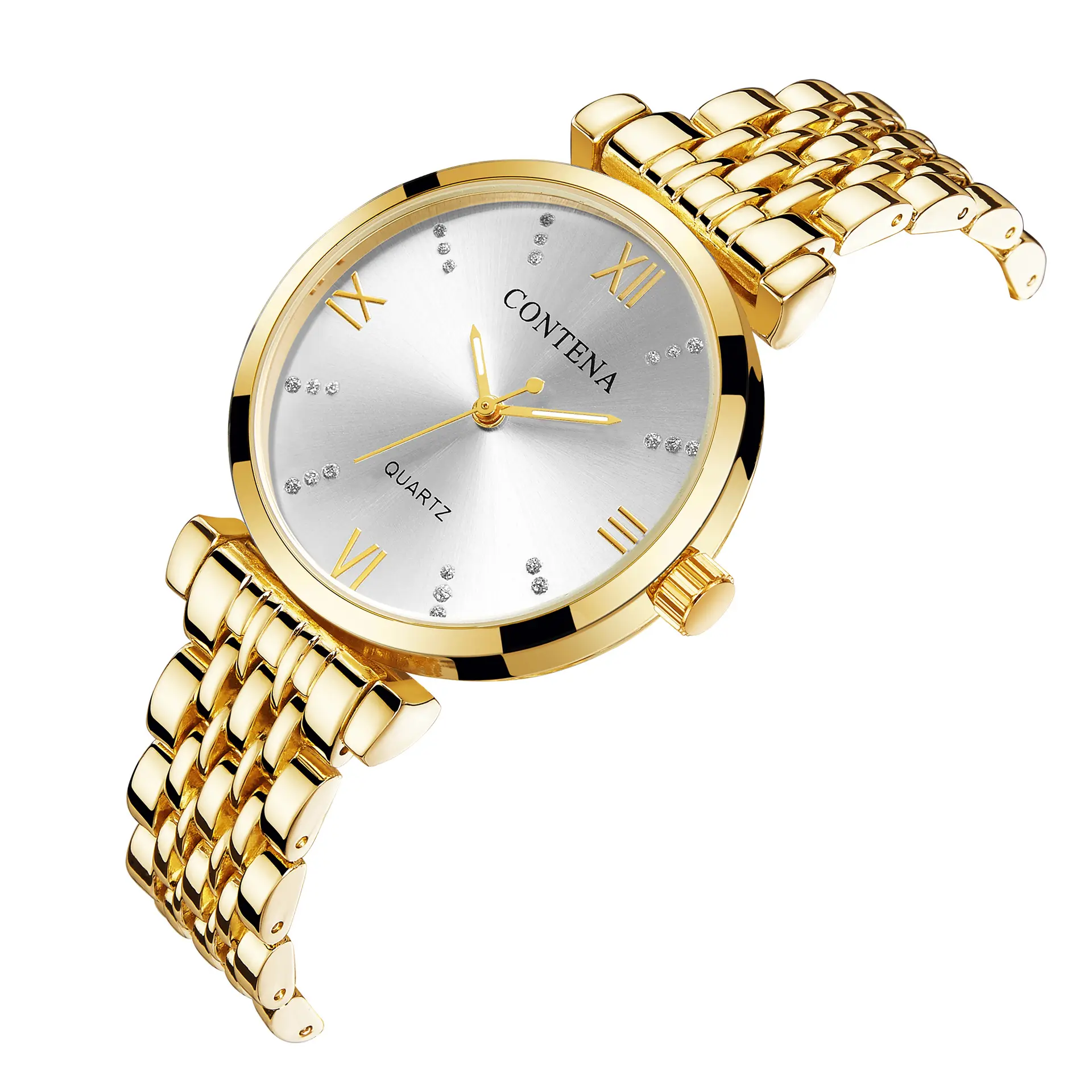 Модные Простые повседневные кварцевые женские часы CONTENA 6721, модные роскошные стильные женские наручные часы под платье, женские классические часы