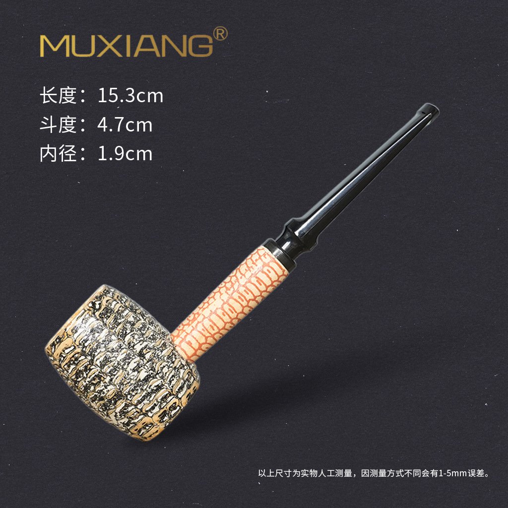Black, straight-handle corn cob, medium size