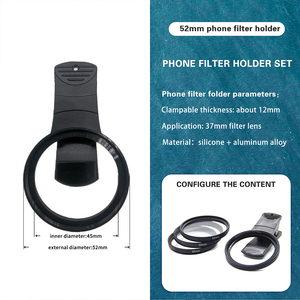 Filtro Universal Circular Polarizador Lente Filtro Teléfono celular Lente Accesorio Kit Incluye CPL Lente y Clip 52mm CPL - Product Image 2