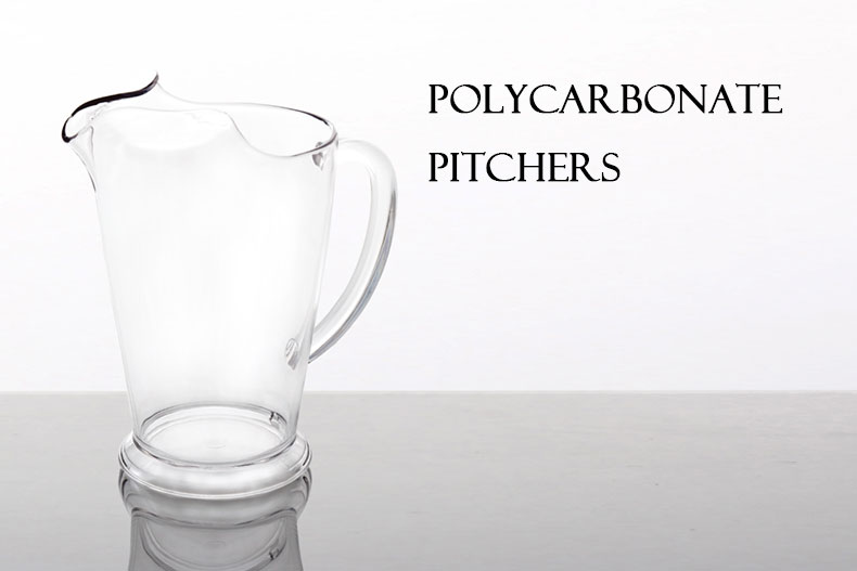 Barware 1140ml Unbreakable Ice Lip Jug with Spout Plastic Beer Pitcher 43oz Polycarbonate Beer Jug