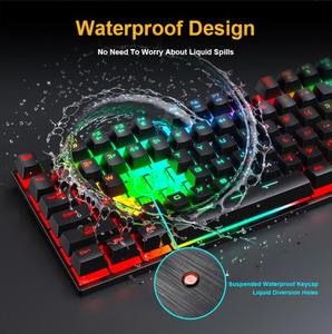 GK-490 4インチ1ワイアホアリング照明ゲーム用キーボードマウスヘッドセット - Product Image 5