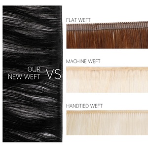 High Quality Raw Hair Extensions Double Drawn Design for <strong>Easy</strong> Installation Genius Weft <strong>Human</strong> Hair Extensions - Product Image 3