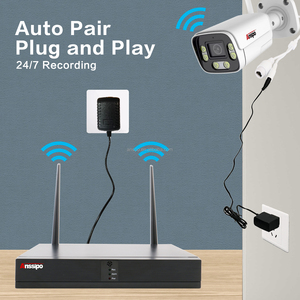 Anspo 5MP Full Color 4CH WIFI NVR KIT <strong>Wireless</strong> <strong>Security</strong> <strong>System</strong> 4 Channel Audio Cctv Camera <strong>System</strong> 2k Cctv <strong>System</strong> Home <strong>Security</strong> - Product Image 4