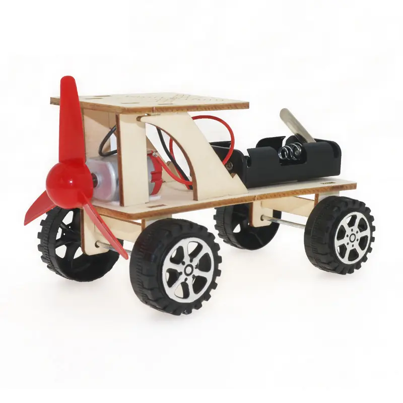 سيارة رياح للطرق الوعرة تصنعها بنفسك مجموعة تجربة علمية ونموذج لعبة تعليمية للأطفال مشروع لعبة هدية