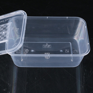 射出技術長方形の電子レンジ対応使い捨てプラスチック食品ボックス650ml 750ml 500ml 1000mlテイクアウェイ食品容器 - Product Image 3