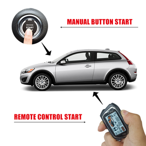 SPY Universal Carro Alarme Imobilizador Bloqueio Do Motor Inteligente Ignição Starter Keyless Entry Pke Instalação Alarme Keyless BT Lcd Chave