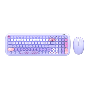 2.4GHz USB Wireless Typewriter <strong>Keyboard</strong> and <strong>Mouse</strong> with Two-block Colorful Round Key for Office <strong>Computer</strong> <strong>Use</strong>