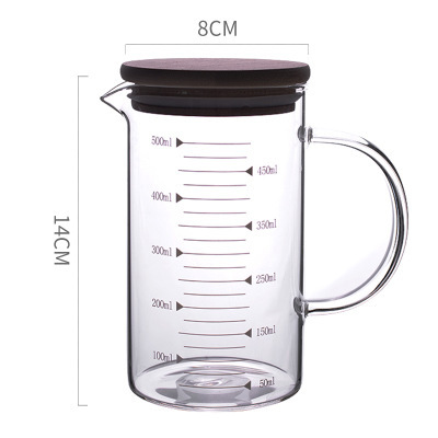Tetera de 500 ml con tapa de bambú y madera.