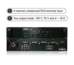 AMPLIFICADOR DE POTENCIA DE 4 canales, dispositivo con entrada de terminal RCA no equilibrada