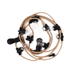 S14 Hemp Rope Music <strong>String</strong> Light with Bluetooth Speaker Bulb and TWS <strong>Function</strong> DC 12V Power Supply - Product Image 1
