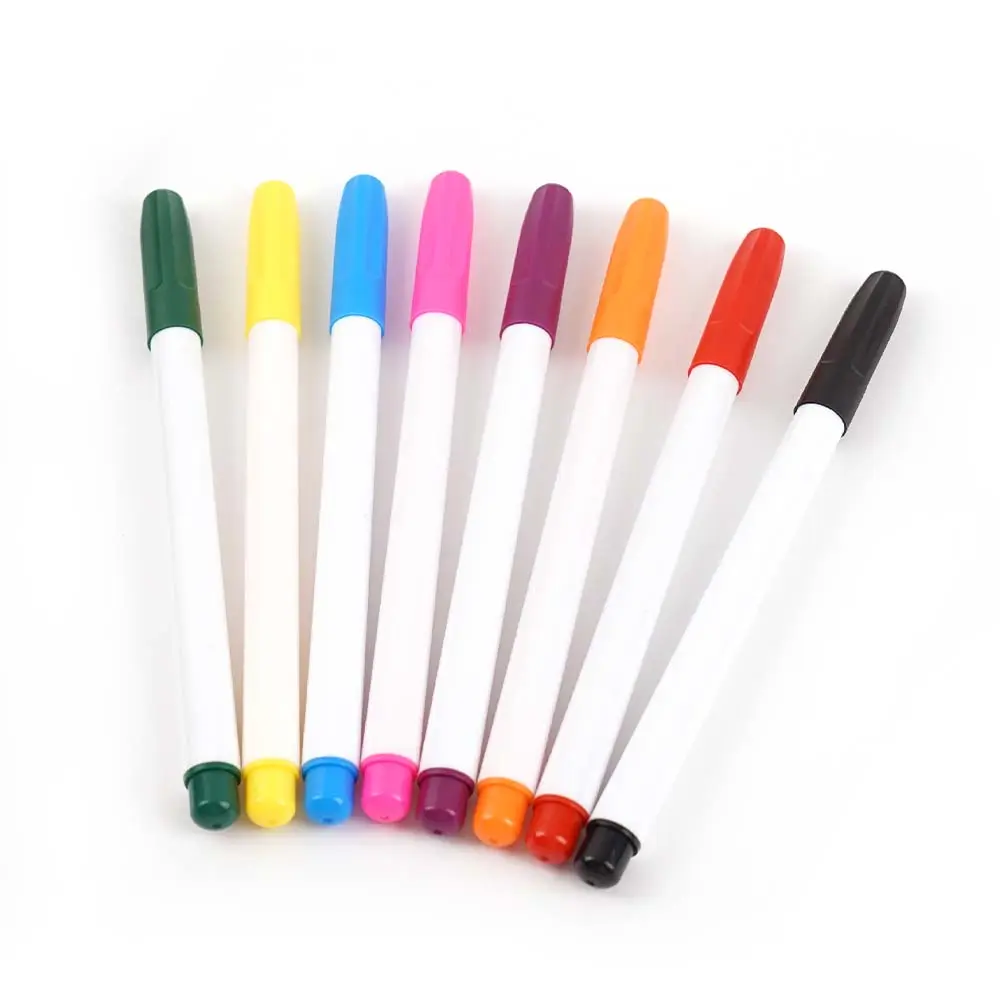 Venta caliente Mini punta plana tinta a base de agua Color borrado en seco Pastel marcador de pizarra de color para la escuela