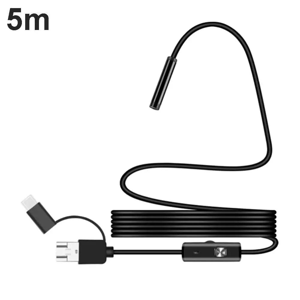 7mm USB endoscopio IP67 impermeabile macchina fotografica industriale con visione notturna flessibile boroscopio rigido per Android OTG