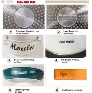 Set di pentole antiaderenti in granito personalizzabili in fabbrica con manico staccabile per fornelli a Gas e a induzione Set di pentole per salsa antiaderente - Product Image 5