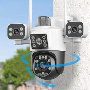 3 Lens üç ekranlar ile açık güvenlik kamera 3MP WiFi kamera spot ile ev güvenlik için kablolu - Product Image 2