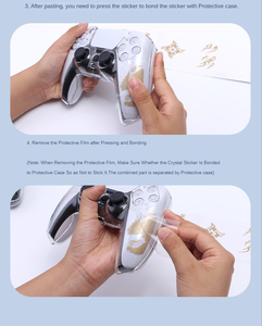 Funda protectora de cristal para mando de juegos, accesorios creativos con personalidad anticaída, funda rígida para PS5 y PS4 - Product Image 6