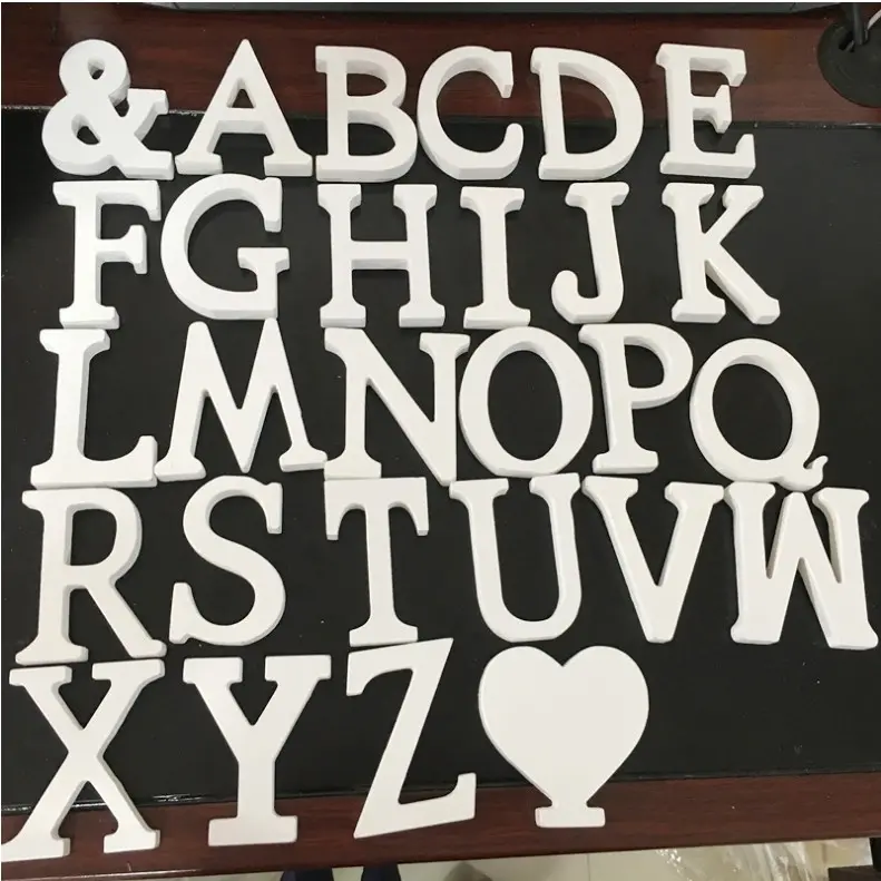 Letras decorativas personalizadas de madera para el hogar, letras A 26 letras del alfabeto de madera, letras de pared para dormitorio