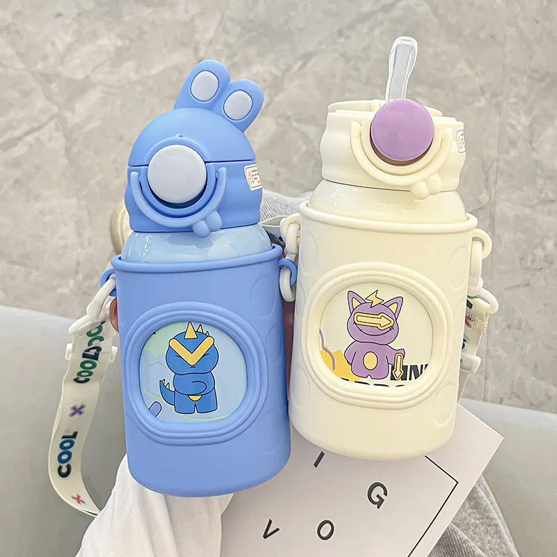 Seaygift Personalized Gift <strong>Crooked</strong> Rabbit Ear Insulated <strong>Cup</strong> for Kids Camping Outdoor Stainless Steel Flask Thermos Water Bottle - Product Image 3
