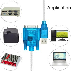 USB至串行RS232 DB9适配器、USB 2.0至串行电缆9针公适配器，带芯片组RS-232转换器电缆芯片组