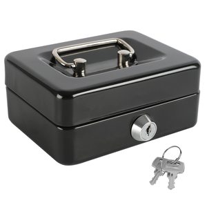 取り外し可能なコイントレイとキーロック付きスチールミニキャッシュボックス - Product Image 1
