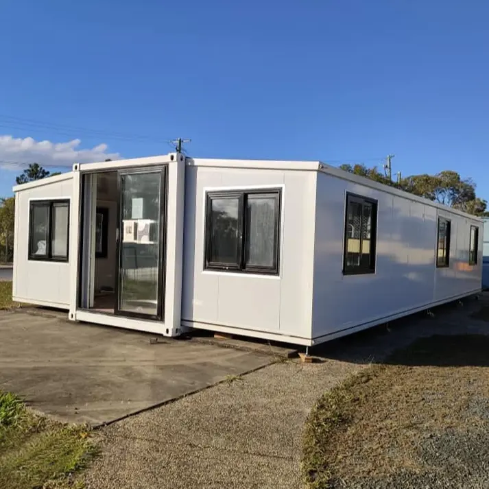 Maison de luxe modulaire préfabriquée de 20 pieds 40 pieds en conteneur extensible 3 chambres à coucher