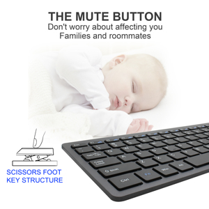 Artículos de teclado de ordenador inalámbrico de 2,4G de Venta caliente de negocios C202 teclado táctil estándar básico con panel táctil incorporado - Product Image 5