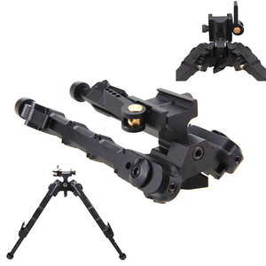 V9 Aluminium Bamboo-Joint Style Telescoping Tactical Bracket QD 20MM <strong>Mount</strong> Hunting <strong>Bipod</strong> - Product Image 2