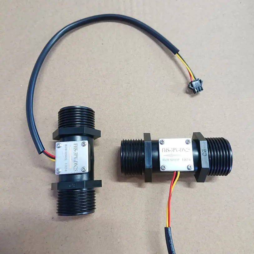 Sensor medidor de fluxo plástico dn25/g1, sensor 1 ~ 100lpm com 3 fios para água massa FHS-3PV-DN25