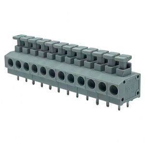 KF235 PCB Board <strong>Spring</strong> Type Screwless <strong>Terminal</strong> <strong>blocks</strong> 5.08mm pitch 2*2P-2*xxP Gray Shell Straight plug-in <strong>Terminal</strong> Connector - Product Image 1