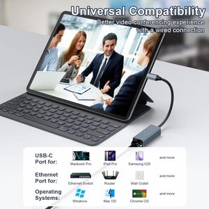 SY USB C到以太网适配器1Gbps，USB Type-C (Thunderbolt 3/4) 到rj4 5千兆以太网局域网网络适配器 - Product Image 5