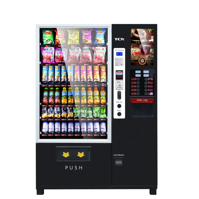 TCN-máquina expendedora de café/aperitivos/bebidas con CE FCC, oferta