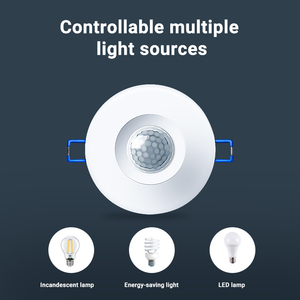 Buena Venta de interruptor de sensor de movimiento PIR de 220V para iluminación, controlador de interruptor inalámbrico de encendido y apagado automático
