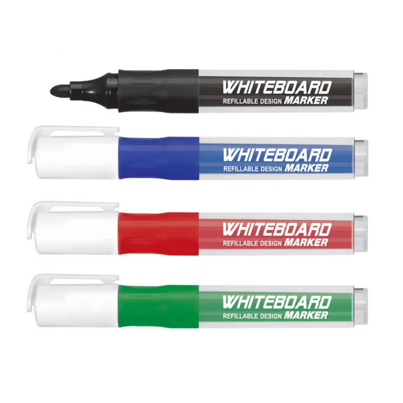 Toksik olmayan beyaz tahta kalem kuru silinebilir kalem mürekkep doldurulabilir beyaz tahta işaretleyici okul ve ofis için