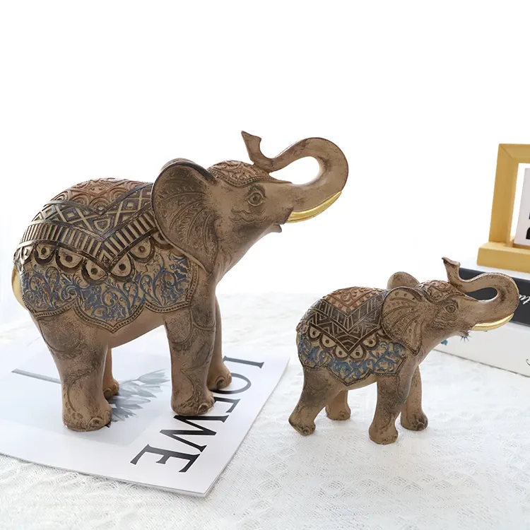 Elefante moderno statua Feng Shui ricchezza decorazione elefante fortunato per la casa soggiorno