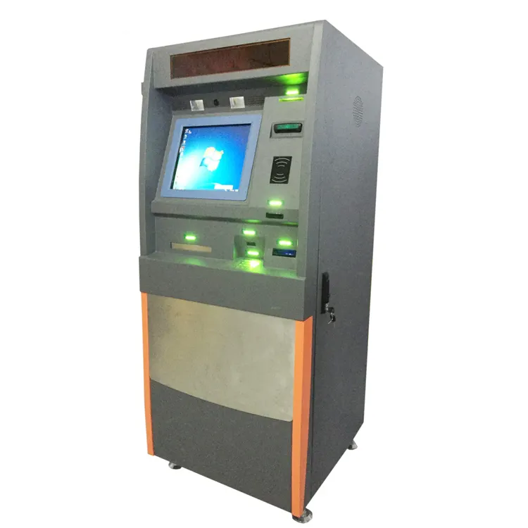 Máquina Expendedora de recibos de autoservicio, quiosco de pago en efectivo, ATM, cajero automático, receptor de efectivo, dispensador para efectivo, entrada/salida