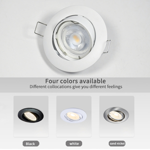 3W 5W 6W 7W ไฟ Led ติดเพดาน,ปรับมุมได้ Mr16 Gu10ไฟดาวน์ไลท์กรอบหลอดไฟดาวน์ไลท์สี่เหลี่ยมทรงกลมที่สามารถเลือกได้1