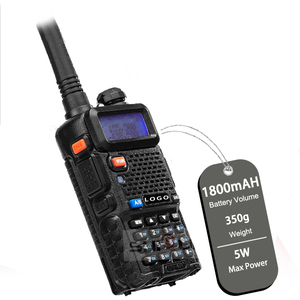 Baofeng-Walkie Talkie de 5W, Radio FM con escáner portátil opcional, transceptor UV5R de doble banda - Product Image 1