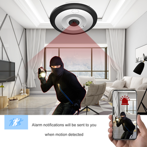 360度鱼眼<span class=keywords><strong>IP</strong></span>摄像机室安全监控摄像机WiFi 1080p夜视