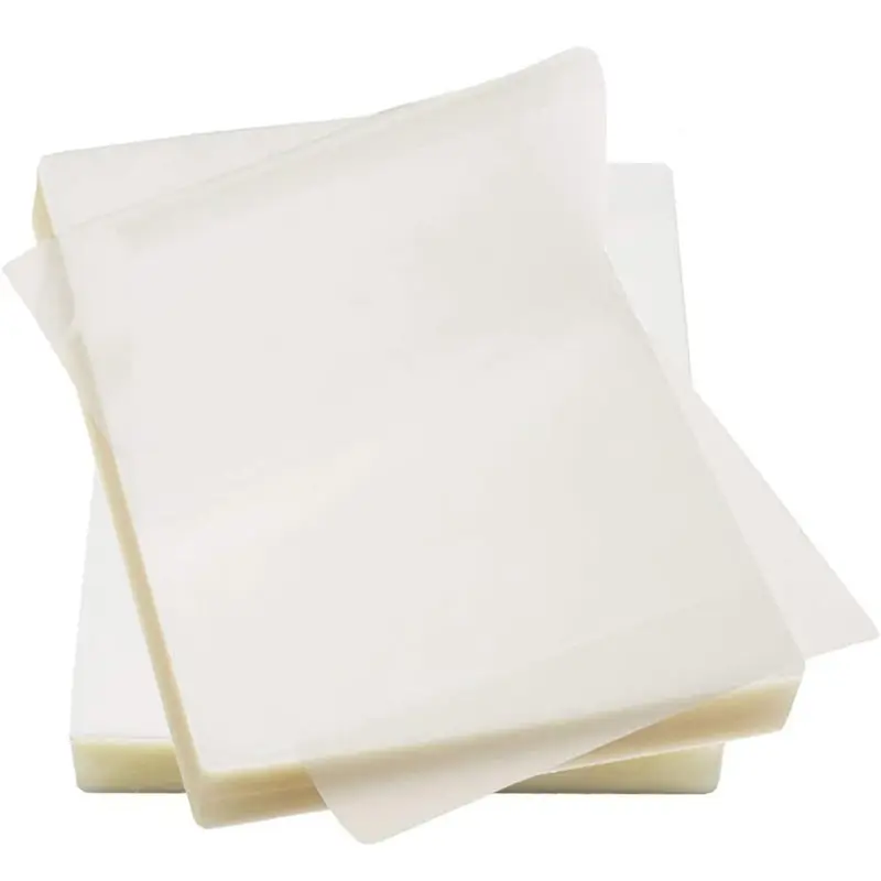 Film de stratification thermique transparent personnalisé feuilles de papier plastique pochettes de stratification thermique A4 PET