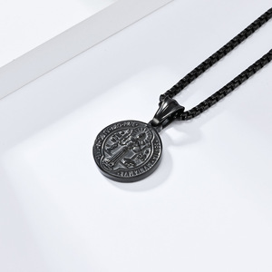 สร้อยคอเบนดิคทีนเพติท เงิน ทอง สแตนเลส สร้อยคอป้องกันเหรียญเซนต์เบนดิคต์ - Product Image 4