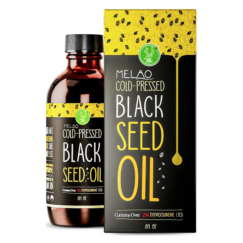 Aceite de semilla de comino negro turco puro de Melao Thymoquinone para el cuerpo de soporte