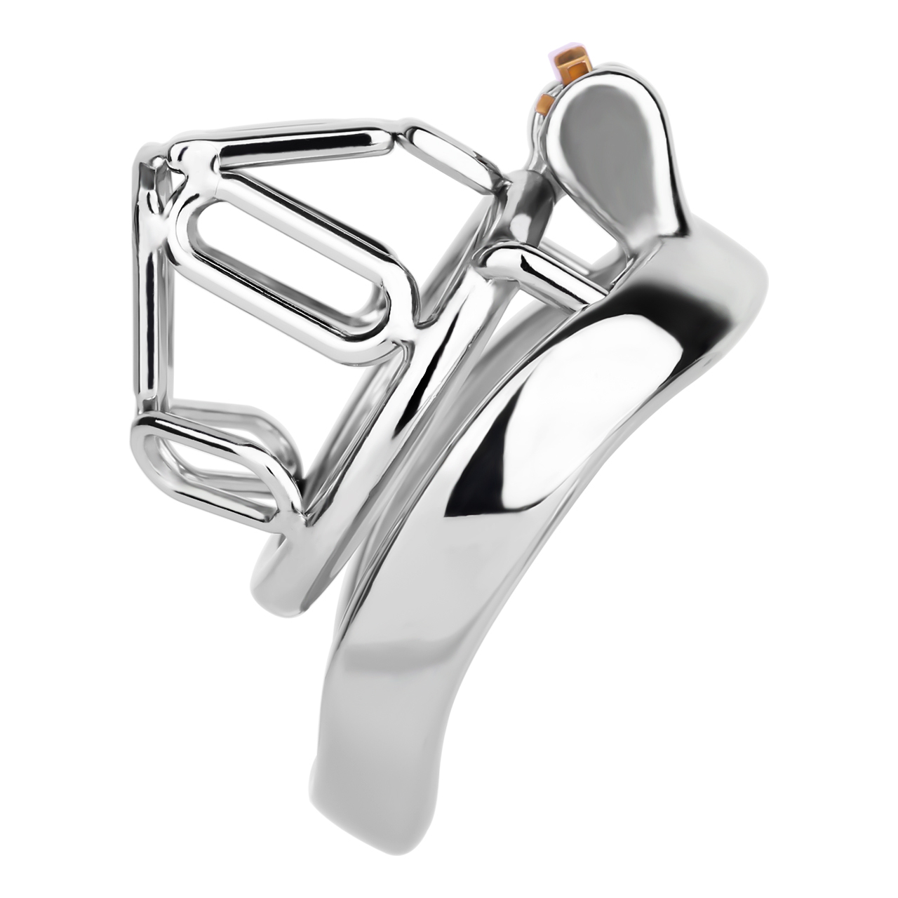 FRRK-318A S size curved ring silver cage