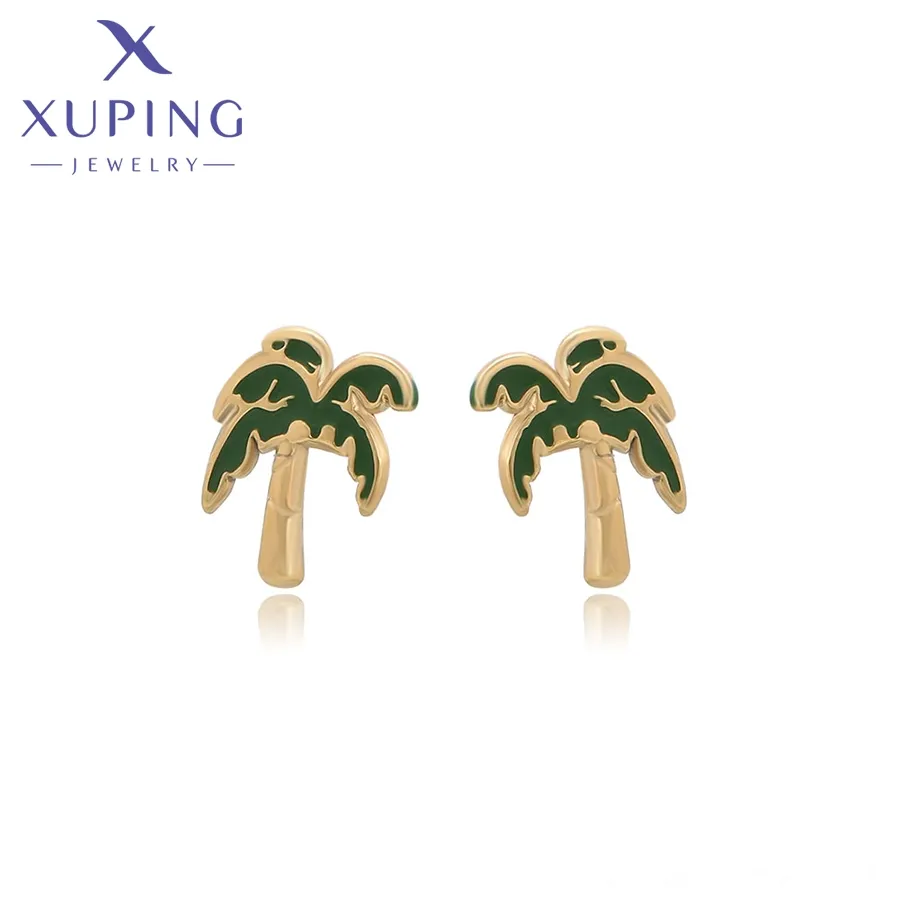 A00903223 xuping bijoux Offre Spéciale personnalité créative boucles d'oreilles 14K couleur or mode arbre en forme de cadeau de Noël boucles d'oreilles pour femmes