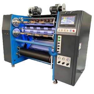 Otomatik Plc Jumbo rulo Ttr Film balmumu reçine şerit kesme dilme sarma kesici eğme geri sarma makinesi ile lider mil - Product Image 1