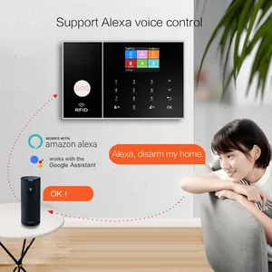 Automatización del hogar inteligente Aplicación móvil Control LCD Red dual Tuya Wifi GSM GPRS Sistemas de alarma de seguridad inalámbricos para el hogar - Product Image 3