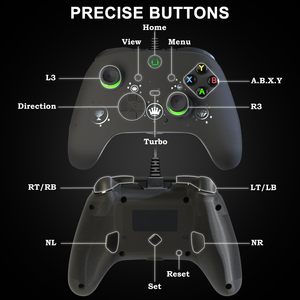高性能2.4GHzワイヤードゲームコントローラLED & 振動モーター付きXボックスシリーズDCqvtf9tuaxnlvq4アクセサリー - Product Image 3