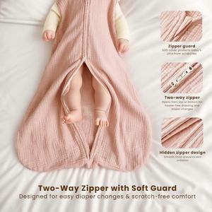0-6 tháng bé ngủ Sack bông mặc chăn với 2-cách dây kéo tog 0.5 Toddler Ngủ Bao - Product Image 4