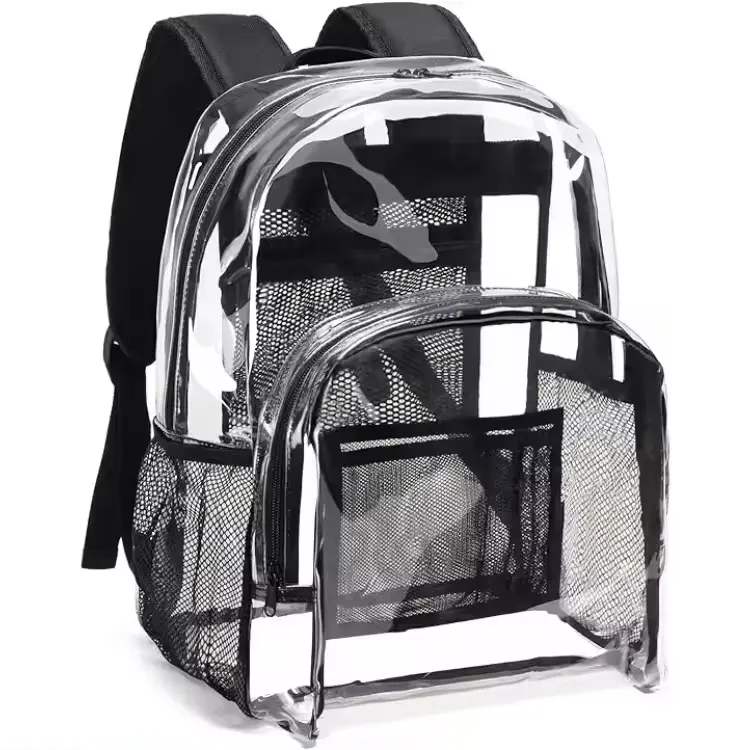 クリアバックパックヘビーデューティーPvc透明バックパックボーイズスクールバッグ