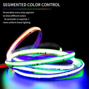 Flexible <strong>5M</strong> Cob <strong>LED</strong> Stripe WS2811 Connected <strong>RGB</strong> Light Bars Warm/Cold White Soft IP68 720LEDs/m with 12V/24V Input Sizes - Product Image 4