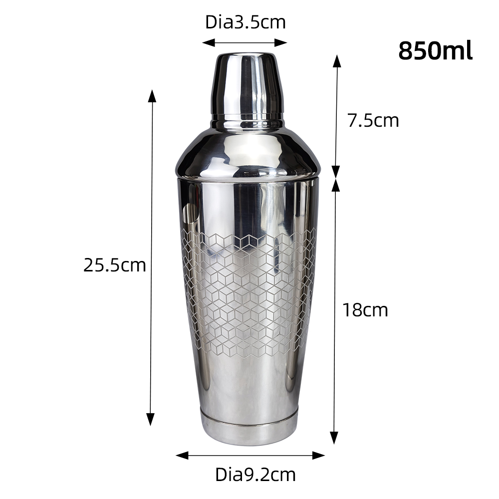 Argent - 850ml + Motif Gravé