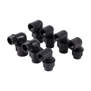 1/2 "3/4" 1 "ด้ายชลประทานระบบชลประทานข้อศอกล็อคข้อต่อ20/25/32มม. HDPE PE อุปกรณ์การบีบอัดท่อ - Product Image 4